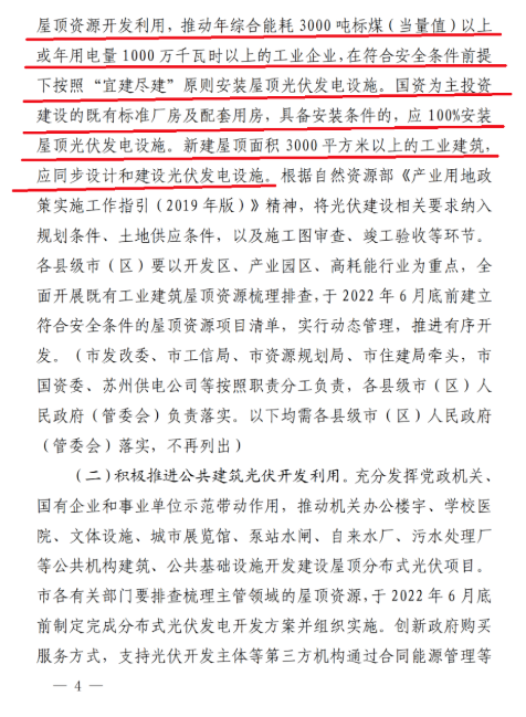 蘇州：國企廠房100%安裝分布式光伏！