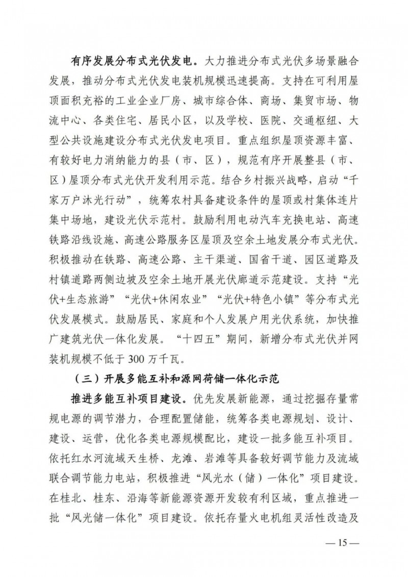 廣西“十四五”規(guī)劃：大力發(fā)展光伏發(fā)電，到2025年新增光伏裝機15GW！