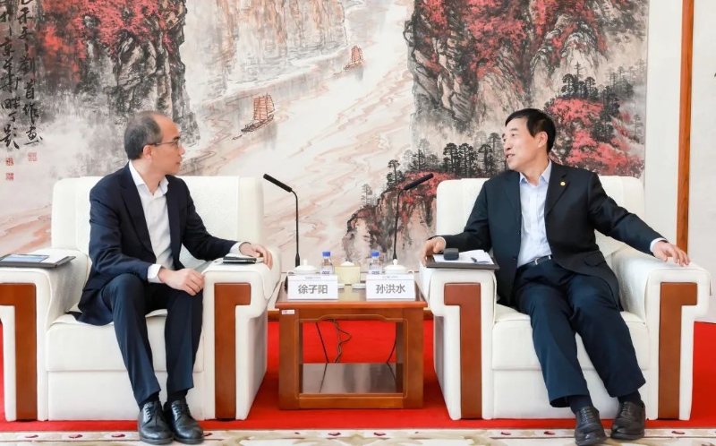 中國能建黨委副書記、總經(jīng)理孫洪水與中興通訊總裁徐子陽會談