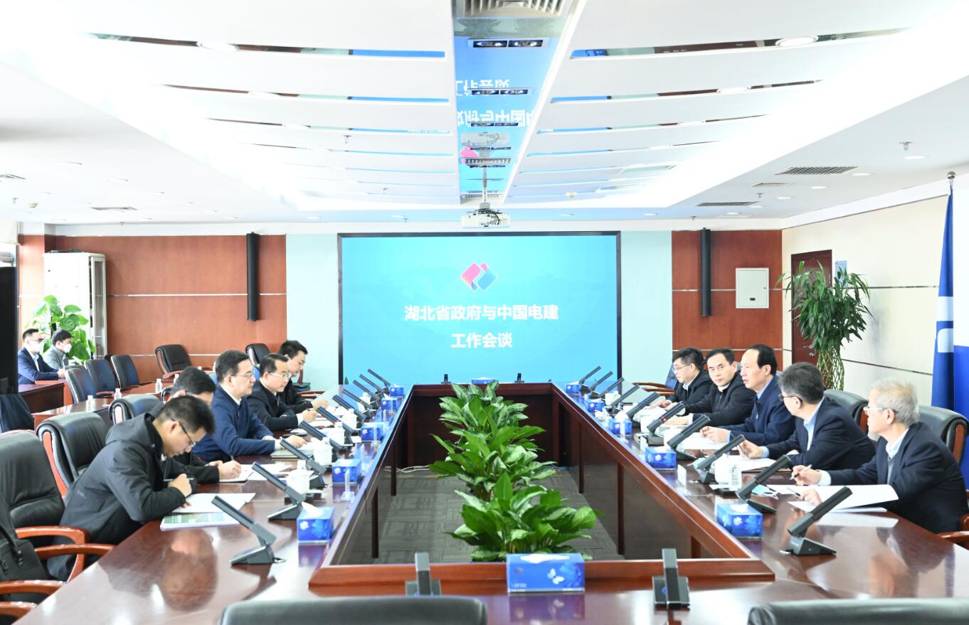 中國電建黨委書記、董事長丁焰章與湖北省副省長盛閱春會談