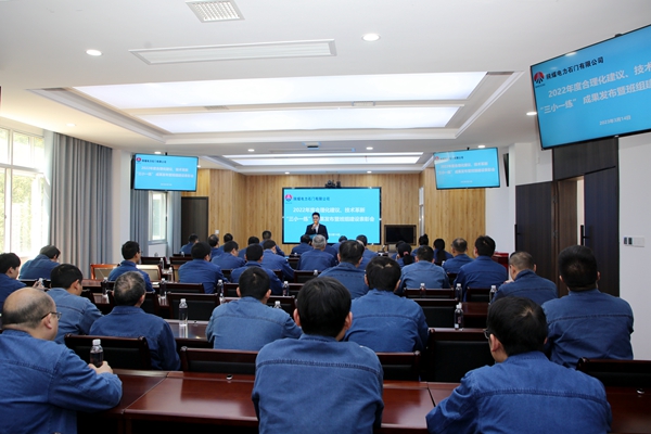 陜煤石電公司召開2022年合理化建議、技術(shù)成果發(fā)布會暨班組建設(shè)表彰會