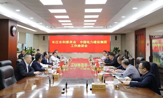 中國電建黨委書記、董事長丁焰章與長江水利委員會黨組書記、主任劉冬順會談
