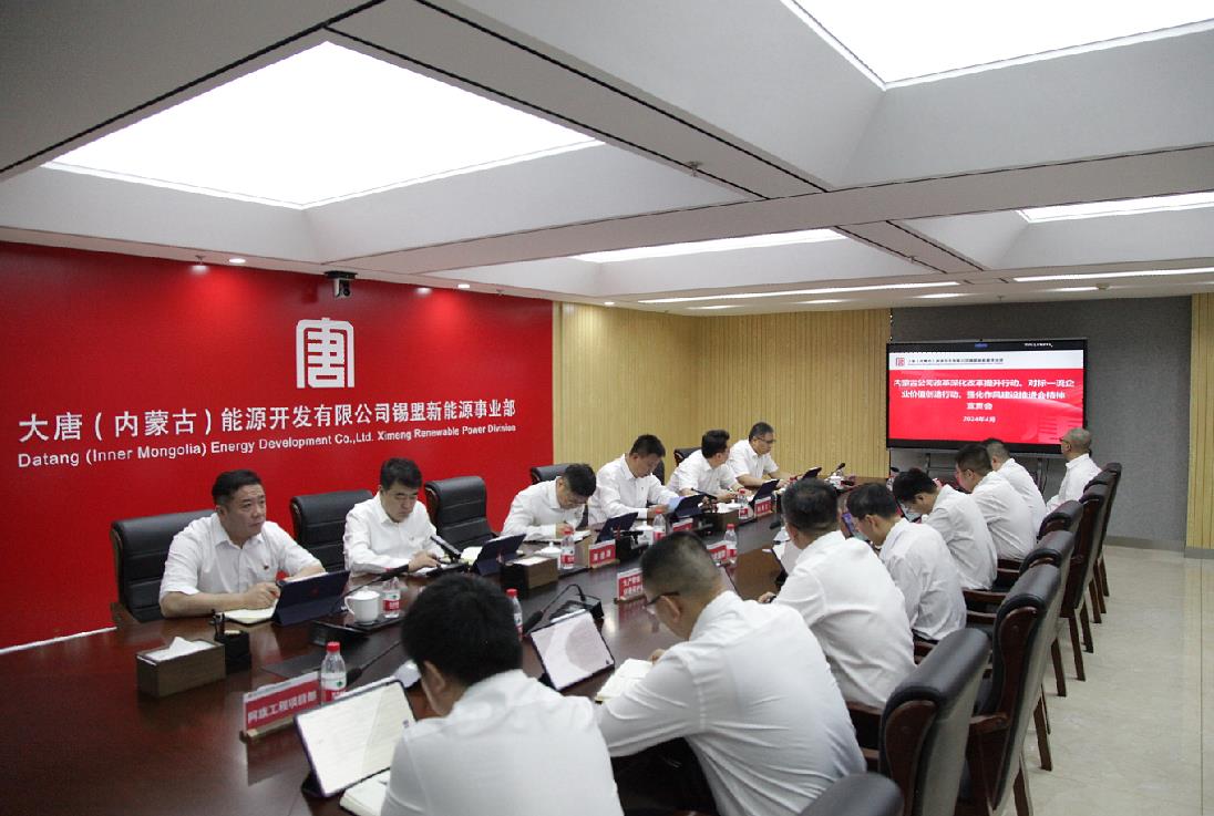 大唐錫盟新能源事業(yè)部召開內(nèi)蒙古公司改革深化提升行動、對標(biāo)一流企業(yè)價(jià)值創(chuàng)造行動、強(qiáng)化作風(fēng)建設(shè)會議精神宣貫會