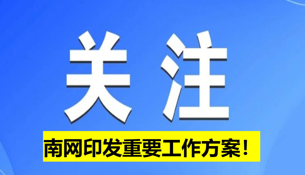 南網(wǎng)印發(fā)重要工作方案！